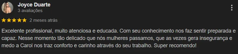Depoimento 5 Caroline Bauce