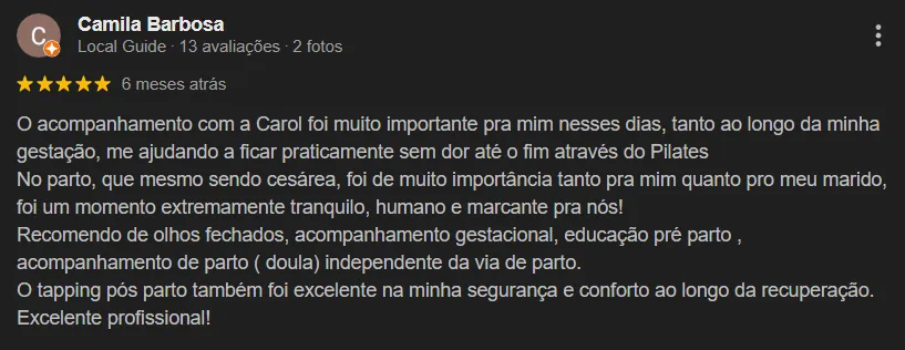 Depoimento 4 Caroline Bauce